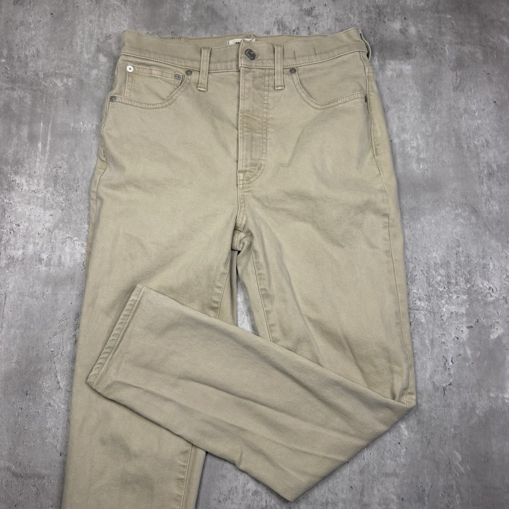 Madewell The Curvy Perfect Vintage Jean women 27 Cream Denim Straight 27x28